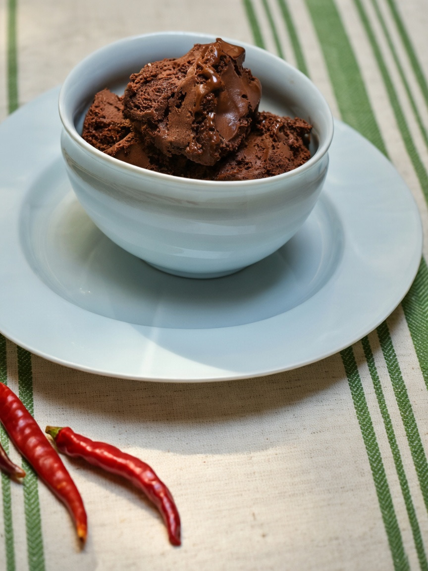 Cioccolato e Peperoncino (Chocolate and Red Chili Pepper) - Chocolate Gelato